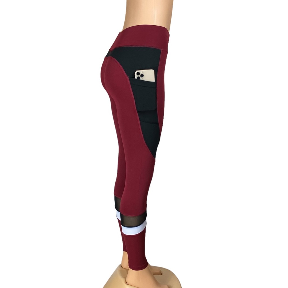 Women's Cutout High Waist Yoga Pants with Pockets Gym Leggings